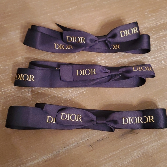 3x New never used DIOR blue & gold ribbons Holiday Dior gifting - Picture 1 of 6